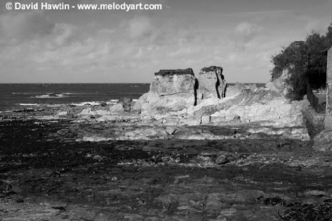 Lee Bay Rock, photograph, photo, seascape, exmoor, David Hawtin