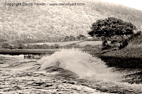 Porlock Wave, photograph, photo, seascape, exmoor, David Hawtin