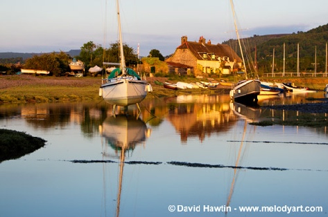 Reflections At Porlock Weir, photograph, photo, seascape, exmoor, David Hawtin