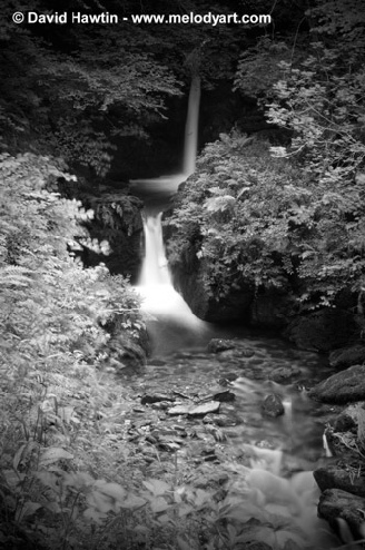 Watersmeet Upper Falls - photograph, photo, landscape, Exmoor, David Hawtin